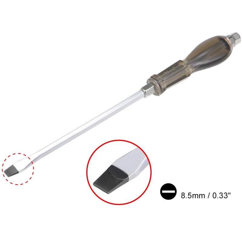 sourcing map 8.5mm Slotted Impact Screwdriver, 8-Inch Keystone Demolition Driver