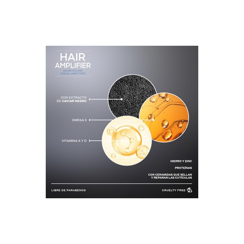 MARTHA DEBAYLE Shampoo HAIR AMPLIFIER para todo tipo de cabello.
