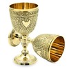 ANTIQUANA Royal Wine Goblet Solid Brass Handmade Premium Wine Cup