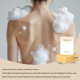 Sophumson Cold Processed Mens Bar Soap, 3.6oz suitable for the body and face, Containing vitamins A and E, collagen, Gentle soap,suitable for all skin types,Suitable for men and women,Made in Italy,1-piece set