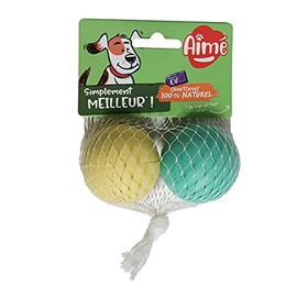 Aime Set of 2 Balls for Dogs 100% Natural Rubber, Durable, Resistant 5 cm