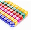 Pack of 30 colourful dice (6 colours), 16 mm colourful