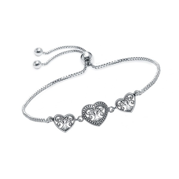 Charmsy 925 Sterling Silver Sliding Bolo Bracelet for Women |