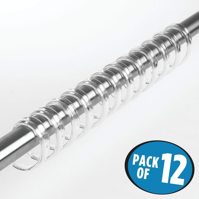 iDesign 76820 Shower Curtain C Hook, Set of 12, Clear