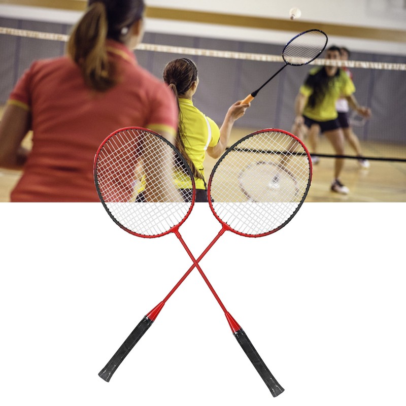 LEIJIAER Badminton Racket Offensive Iron Alloy Lightweight Comfortable Grip Sports