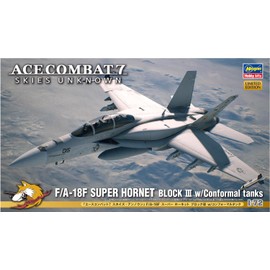 Hasegawa Creator Works Series Ace Combat 7 Skies Unknown F/A-18F Super Hornet Block III w/Conformal Tank 1/72 Scale Plastic Model SP644 (Airplane)