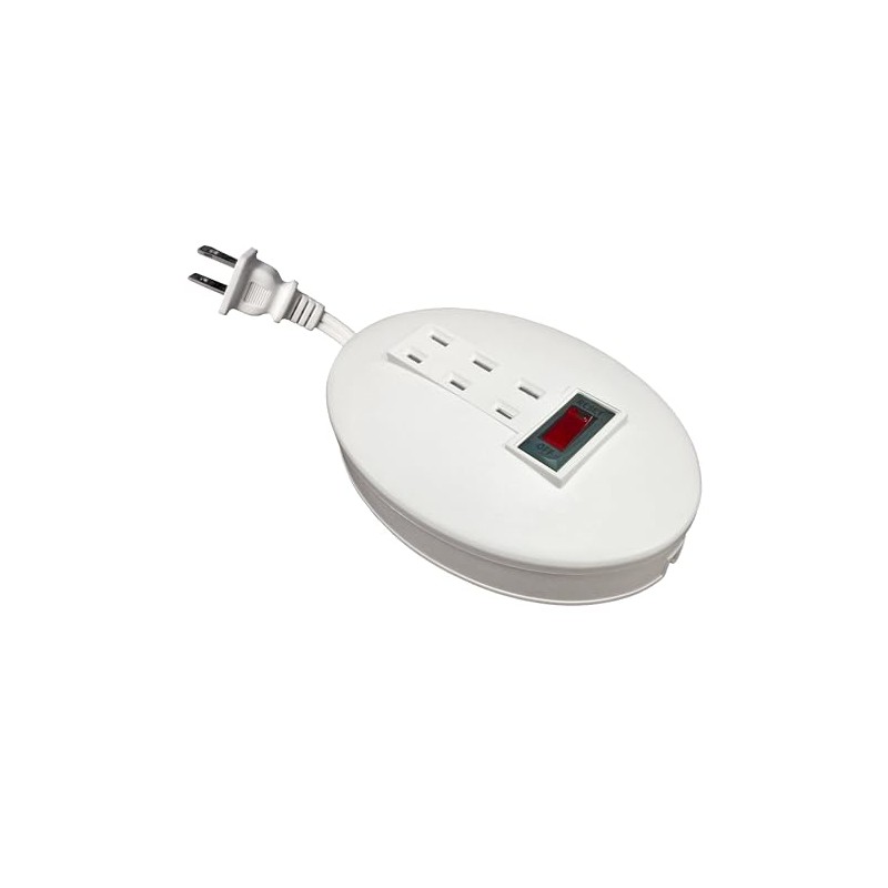 Electriduct 3 Outlet 5 Foot Hidden Power Extension Cord Reel