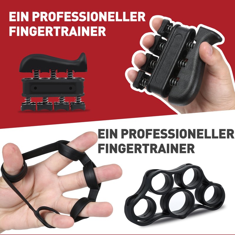 GOORFAC Hand Trainer Finger Trainer (6 Pieces) Grip Strength Training