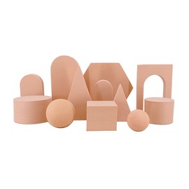 Gisela D Product Photography Props Foam Cube Photo Props Set,Display Riser Stands Kit for Jewelry,Trinkets, Cosmetics,Beige (Set3)