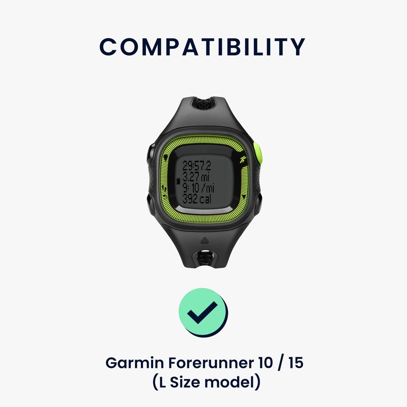 kwmobile Strap Compatible with Garmin Forerunner 10/15 (L Size model)