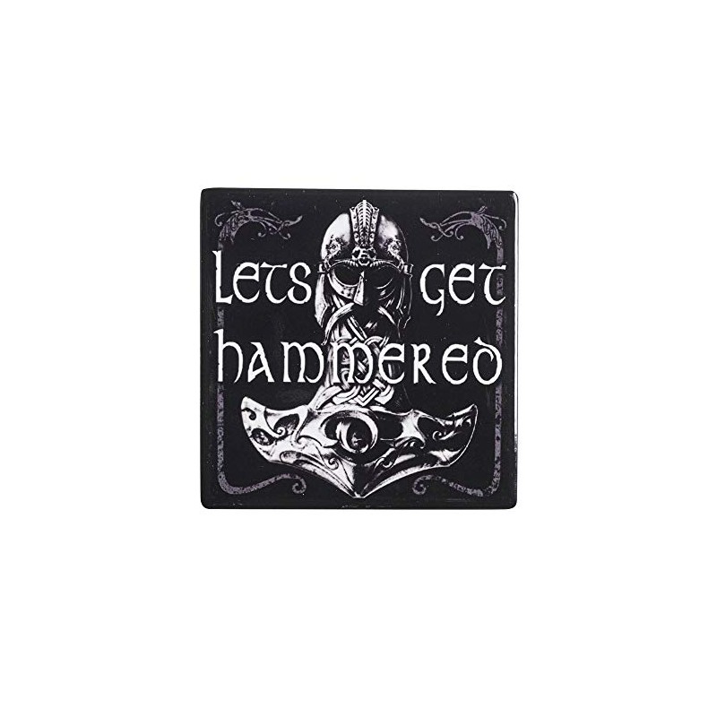 Alchemy of England Let's Get Hammered Coaster Black