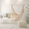 ALIMORDEN Oversized Hammock Chair Hanging Rope Swing with 2 Cushions