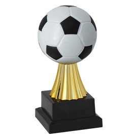 Express Medals Soccer Ball Trophy 6.25 Inch Tall Gold Column Stand, Black Base, Sports Award