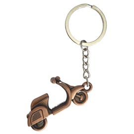 AUTOZOCO Vespa Motorcycle Metal Keyring Silver S, silver