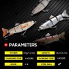 Robotic Swimming Electric Fishing Lures 5.12" USB Rechargeable LED Light