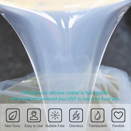 DecorRom Silicone Mold Making Kit - Liquid Translucent Silicone Rubber For Sili
