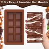 Kamehame Deep Chocolate Bar Molds 2 Pack, Large and Thick
