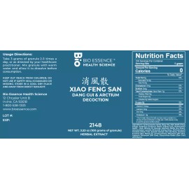 Bio Essence Health Sicecce 2148 Xiao Feng San/Dang Gui&Arctium Decoction 100g