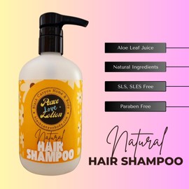 Black Canyon Home and Body Peace Love + Lotion Honeysuckle & Rose Scented Natural Hair Shampoo, 16 Oz (2 Pack)