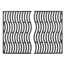 Hiorucet Cast Iron Cooking Grids for Napoleon Rogue 425, Rogue XT 425, Legend LD3, Freestyle 425, BBQ Grill Grate Replacement Parts for Napoleon F425DPGT, RXT425PSS-1, RXT425SIBPK-1, 17 3/4'', 2 Pack