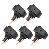 Vkinman 5Pcs ASW-20D-BU 12V LED Lighted Rocker Switch, 3 Pin