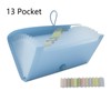 Small Accordion File Organizer - 13 Pocket Expanding Folder for