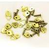 SystemsEleven 16 HANGING SET HOOKS NAILS SCREW FIXING BRASS GOLDEN