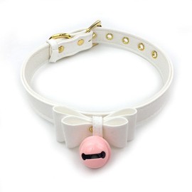 Destiny Love Bell Choker Collar Necklace Lolita Bow Collar Cat Kitty Velvet Necklace with Box for Women and Men (C1)