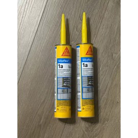 Sika 2 Pack Sikaflex 1A Polyurethane Construction Sealant Caulk, White, In date