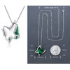GEMMANCE Butterfly Crystal Necklace with Emerald Green Birthstone for May,