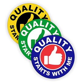 Quality Starts With Me Hard Hat Sticker / Helmet Decal Label Lunch Tool Box