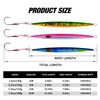 Goture Fishing Jigs Saltwater,200g Vertical Jigs with Assist Hook,Glow Speed