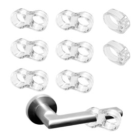 ihaspoko Set of 8 Door Handle Buffers, Transparent Door Stopper Latch, Door Buffer Wall Protection as Door Stopper for Door Handles (6 8 Shapes and 2 O-Shaped Models)
