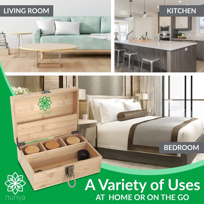 Improved. Nunya Large Storage Box for Herbs with Accessories, a