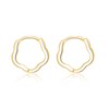 Reffeer 925 Sterling Silver Flower Shape Hoop Earrings for Women