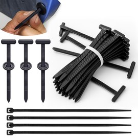 40 PCS Grip Auto Zip Tie Buckles, Nylon Universal Cable Tie Buckle, Snap Fit Nylon Fastening Clips, Self-Locking Non-Slip UV-Resistant Fasteners for Car Daily Repair, Home & Outdoor Fixing
