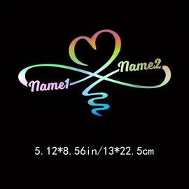 Love English Letter Name PVC Vinyl Car Decals Stickers Waterproof Self-Adhesive Decals for Cars, Laptops, Trucks, Motorcycles Wall Window Luggage Scratch Cover Door Decor Sticker