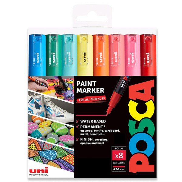 Posca - PC-1M Art Paint Markers - Set of 8