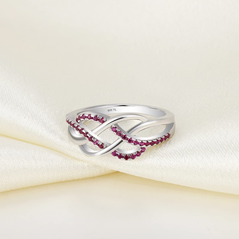 YL Celtic Knot Rings 925 Sterling Silver Twisted Knot Ring