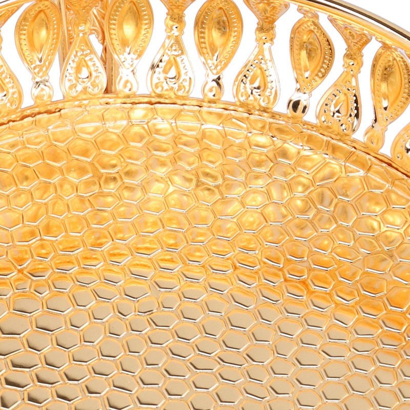Fruit Tray Metal Round Place Snacks Small Jewelry Multifunctional Home