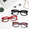 JOSCHOO 3 Pack Oprah Style Reading Glasses Blue Light Blocking