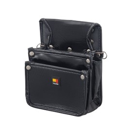 Tajima SFKBN-KG2S2H Removable Waist Bag, Twin Hook, Nail Bag, 2 Tiers, Moisture Resistant, High Density Nylon, Easy to Put on and Take Off, Easy to Install on Belt, Easy to Reassemble Waist Tools,