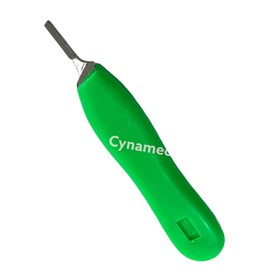 Scalpel Handle #3 Plastic Ergonomic Handle Lightweight (Green) Suitable for Lab Dissections, Crafts and Hobby, and More - Fits #10 Series Blades (#10-#16)