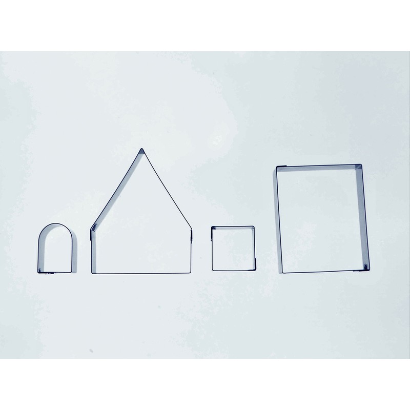 Gingerbread House Cutter Set (Tiny) - Stainless Steel Cookie Cutter