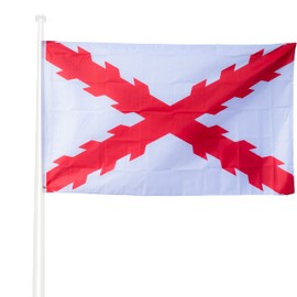 KliKil Resistant Outdoor Burgundy Cross Flag 90 x 150 cm - 1 Heraldic Flags - Colour Resistant Outdoor - Cross of Burgundy Flag 150 x 90 cm Reinforced