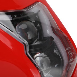 IUVWISN Dirt Bike Headlight LED Kit Waterproof Head Light Universal for CRF125F CRF150F CRF230F CRF250L CRF250F CRF300L CRF450L Dirt Pit Bike Enduro Motocross Dual Sport Red