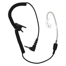 Short Tube Listen Only Earpiece, Black
