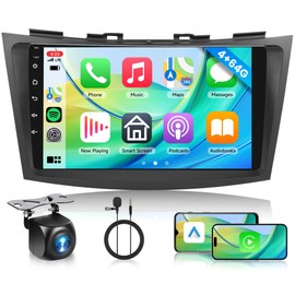 4+64G Android Car Radio Stereo for Suzuki Swift 2011-2017 with Wireless Carplay Android Auto, 9’’ Touch Screen Head Unit with Bluetooth GPS Navigation Mirror Link WiFi FM/RDS DSP Backup Camera SWC
