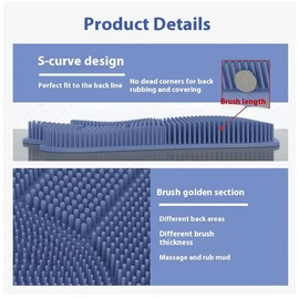 GZGCGQ Foot Scrubber Mat - Non-Slip Suction Cup Shower Mat, Back Scrubber, and Exfoliating Pad for Shower and Bath - Ideal for Men and Women