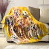 Golden Retriever Dog Fleece Blanket,Super Soft Dogs Flannel Blanket Throw,Golden